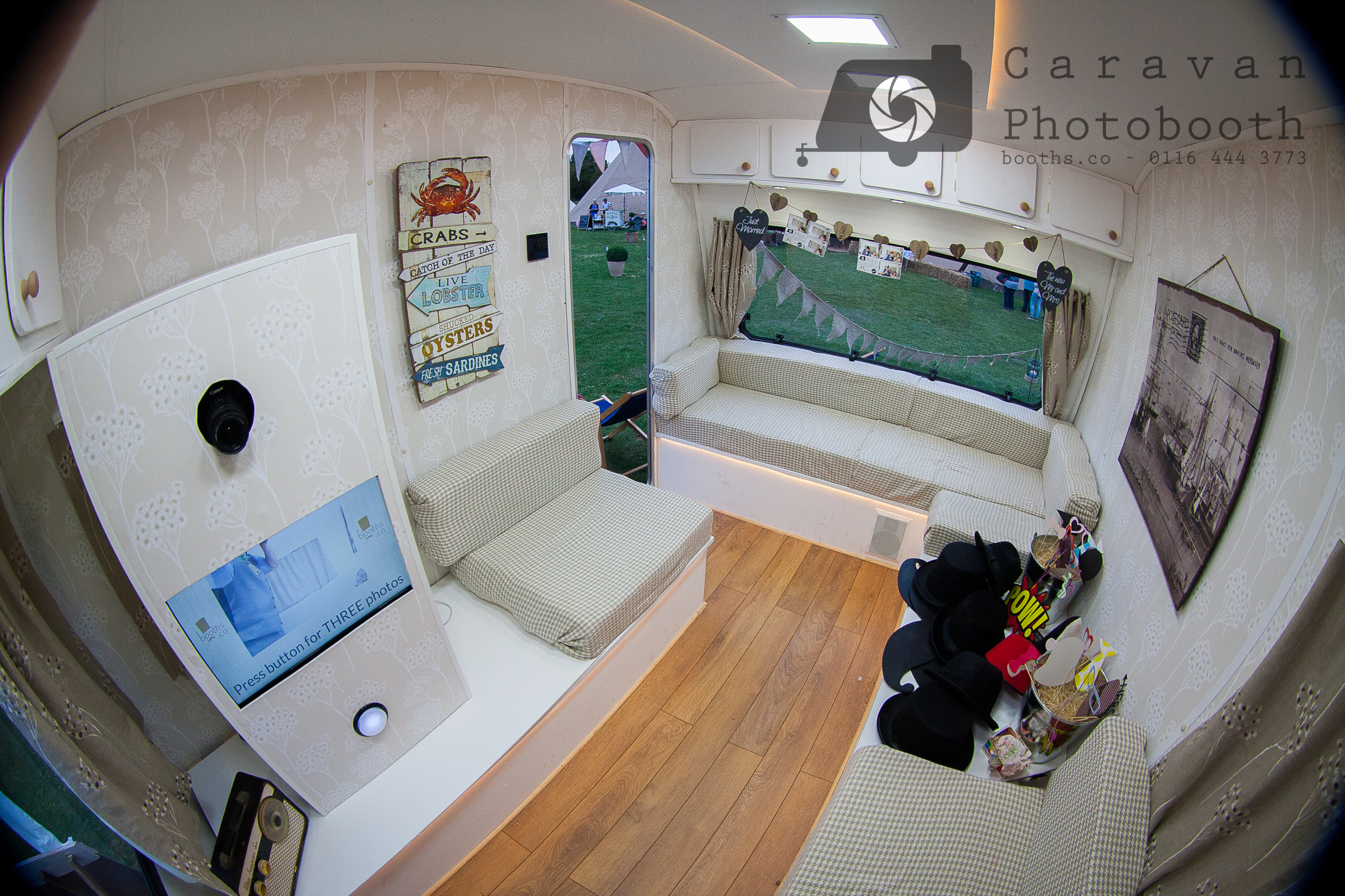 Caravan photobooth interior